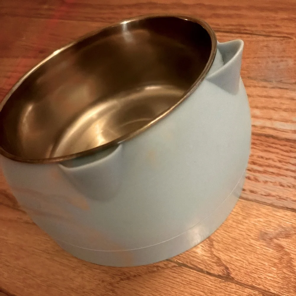 Elevated Cat Pet Bowls and collar Puppy Feeder Food Water Tilted Stand Dish